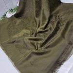 روسری ژاکارد تک رنگ مشکی